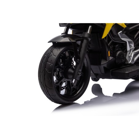 Moto Elettrica per Bambini Honda NC750X 12V Con Luci LED, MP3, USB e Avvio One-Click 3-6 Anni Giallo