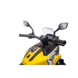 Moto Elettrica per Bambini Honda NC750X 12V Con Luci LED, MP3, USB e Avvio One-Click 3-6 Anni Giallo