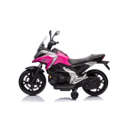 Moto Elettrica per Bambini Honda NC750X 12V Con Luci LED, MP3, USB e Avvio One-Click 3-6 Anni Rosa