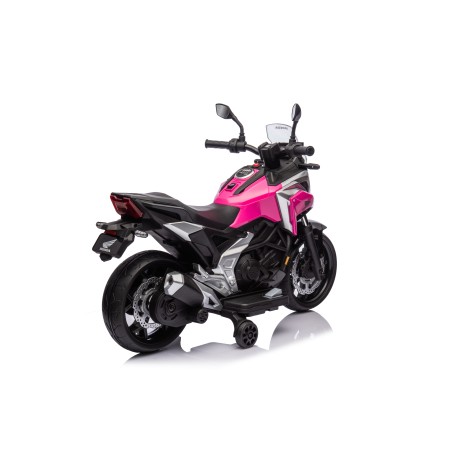 Moto Elettrica per Bambini Honda NC750X 12V Con Luci LED, MP3, USB e Avvio One-Click 3-6 Anni Rosa