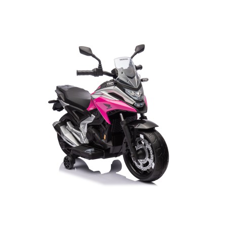 Moto Elettrica per Bambini Honda NC750X 12V Con Luci LED, MP3, USB e Avvio One-Click 3-6 Anni Rosa