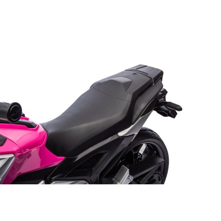 Moto Elettrica per Bambini Honda NC750X 12V Con Luci LED, MP3, USB e Avvio One-Click 3-6 Anni Rosa