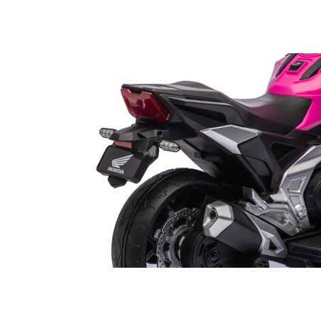 Moto Elettrica per Bambini Honda NC750X 12V Con Luci LED, MP3, USB e Avvio One-Click 3-6 Anni Rosa