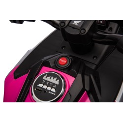Moto Elettrica per Bambini Honda NC750X 12V Con Luci LED, MP3, USB e Avvio One-Click 3-6 Anni Rosa