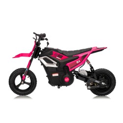 Moto Elettrica per Bambini 24V Motore 350W Ruote Gonfiabili Freno a Disco Sedile in Pelle fino a 22 km/h portata 63KG