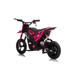 Moto Elettrica per Bambini 24V Motore 350W Ruote Gonfiabili Freno a Disco Sedile in Pelle fino a 22 km/h portata 63KG