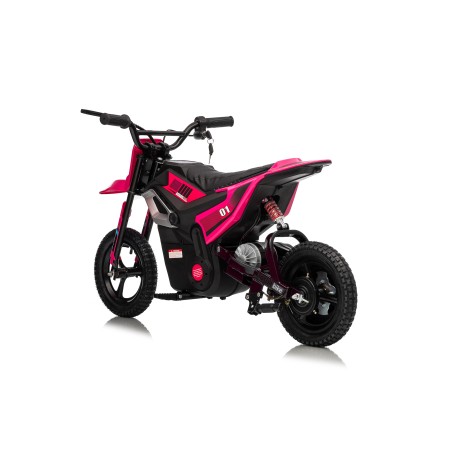 Moto Elettrica per Bambini 24V Motore 350W Ruote Gonfiabili Freno a Disco Sedile in Pelle fino a 22 km/h portata 63KG