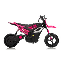 Moto Elettrica per Bambini 24V Motore 350W Ruote Gonfiabili Freno a Disco Sedile in Pelle fino a 22 km/h portata 63KG