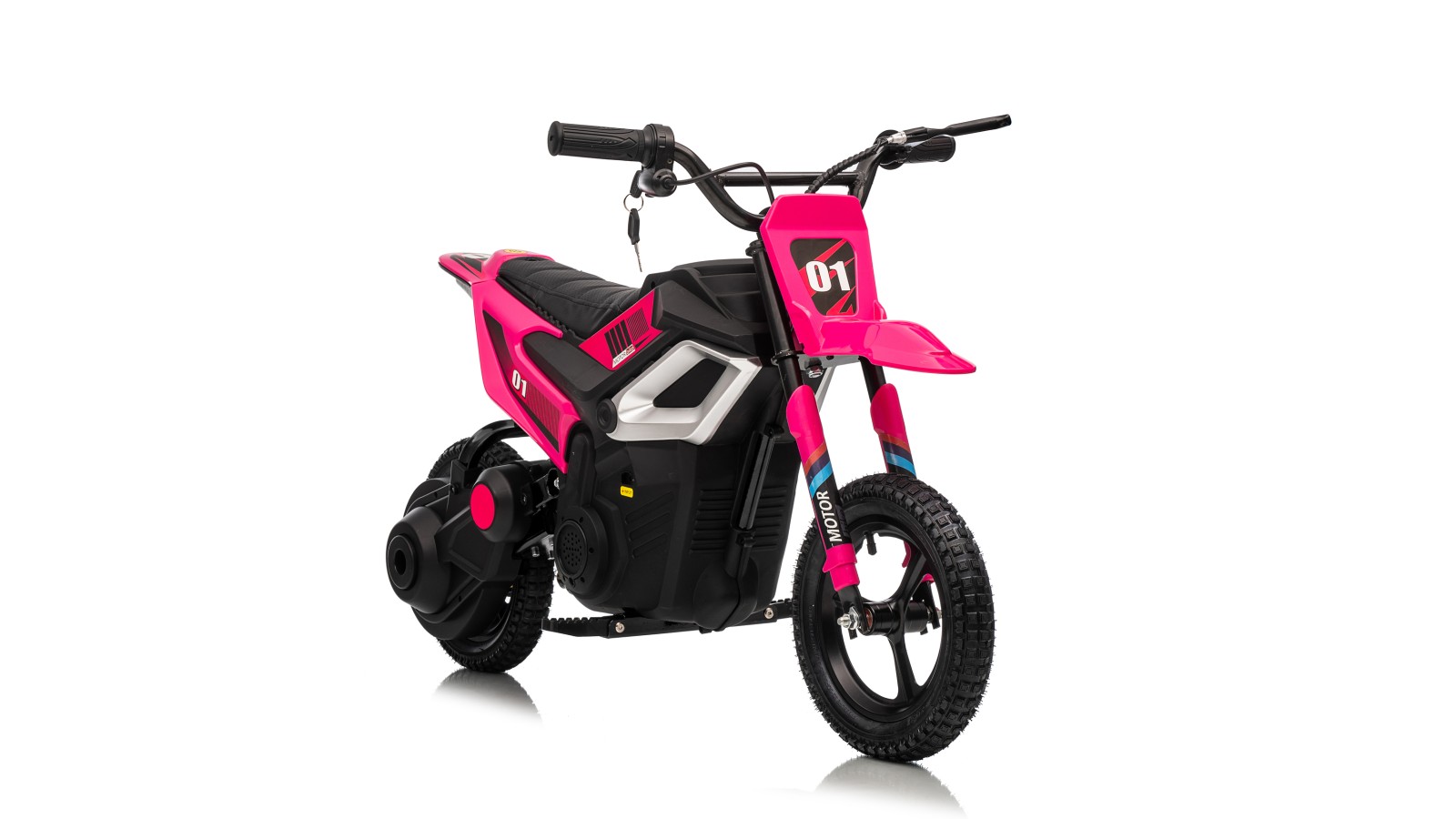 Moto Elettrica per Bambini 24V Motore 350W Ruote Gonfiabili Freno a Disco Sedile in Pelle fino a 22 km/h portata 63KG