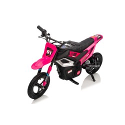 Moto Elettrica per Bambini 24V Motore 350W Ruote Gonfiabili Freno a Disco Sedile in Pelle fino a 22 km/h portata 63KG