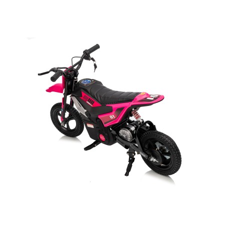 Moto Elettrica per Bambini 24V Motore 350W Ruote Gonfiabili Freno a Disco Sedile in Pelle fino a 22 km/h portata 63KG