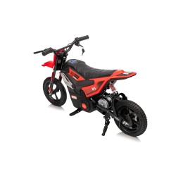 Moto Elettrica per Bambini 24V Motore 350W Ruote Gonfiabili Freno a Disco Sedile in Pelle fino a 22 km/h portata 63KG Rossa