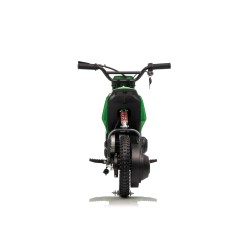 Moto Elettrica per Bambini 24V Motore 350W Ruote Gonfiabili Freno a Disco Sedile in Pelle fino a 22 km/h portata 63KG Verde