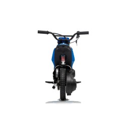 Moto Elettrica per Bambini 24V Motore 350W Ruote Gonfiabili Freno a Disco Sedile in Pelle fino a 22 km/h portata 63KG Blue