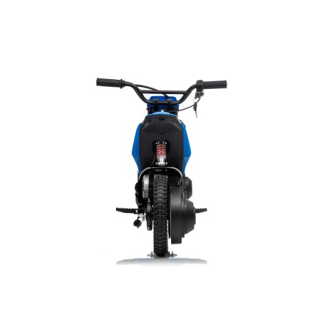 Moto Elettrica per Bambini 24V Motore 350W Ruote Gonfiabili Freno a Disco Sedile in Pelle fino a 22 km/h portata 63KG Blue
