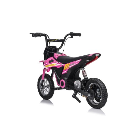 Moto Elettrica per Bambini 24V Nitro GT Motore 350W Ruote Gonfiabili Freno a Disco Sedile Pelle fino a 23-25KM/H portata 63KG