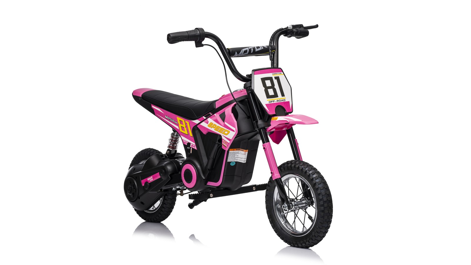 Moto Elettrica per Bambini 24V Nitro GT Motore 350W Ruote Gonfiabili Freno a Disco Sedile Pelle fino a 23-25KM/H portata 63KG