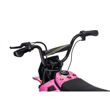 Moto Elettrica per Bambini 24V Nitro GT Motore 350W Ruote Gonfiabili Freno a Disco Sedile Pelle fino a 23-25KM/H portata 63KG