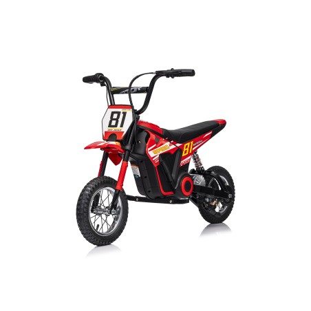 Moto Elettrica per Bambini 24V Nitro GT Motore 350W Ruote Gonfiabili Freno a Disco Sedile Pelle fino a 23-25KM/H portata 63KG