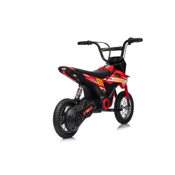 Moto Elettrica per Bambini 24V Nitro GT Motore 350W Ruote Gonfiabili Freno a Disco Sedile Pelle fino a 23-25KM/H portata 63KG