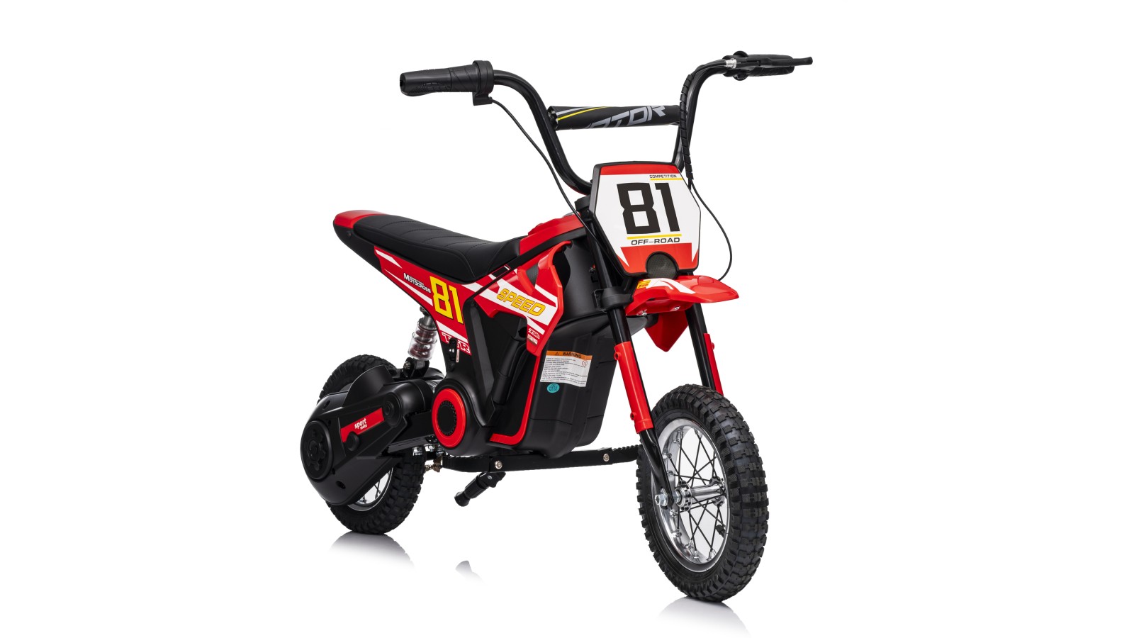 Moto Elettrica per Bambini 24V Nitro GT Motore 350W Ruote Gonfiabili Freno a Disco Sedile Pelle fino a 23-25KM/H portata 63KG