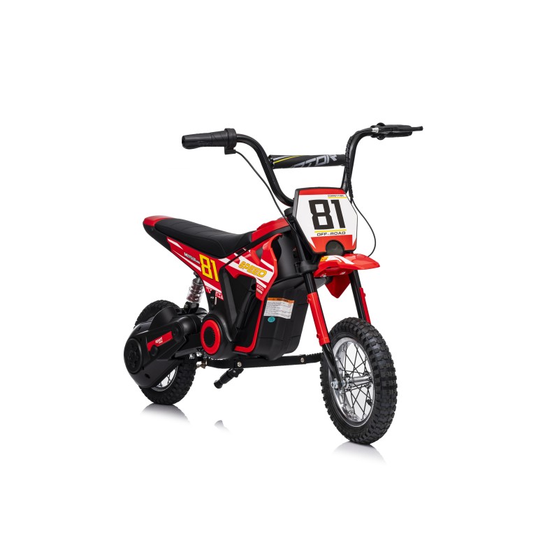 Moto Elettrica per Bambini 24V Nitro GT Motore 350W Ruote Gonfiabili Freno a Disco Sedile Pelle fino a 23-25KM/H portata 63KG