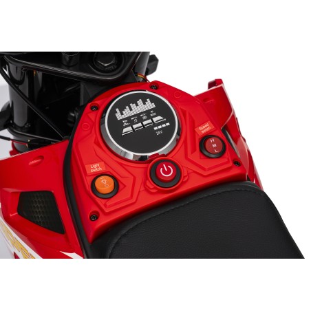 Moto Elettrica per Bambini 24V Nitro GT Motore 350W Ruote Gonfiabili Freno a Disco Sedile Pelle fino a 23-25KM/H portata 63KG