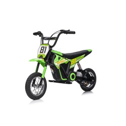 Moto Elettrica per Bambini 24V Nitro GT Motore 350W Ruote Gonfiabili Freno a Disco Sedile Pelle fino a 23-25KM/H portata 63KG