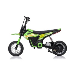 Moto Elettrica per Bambini 24V Nitro GT Motore 350W Ruote Gonfiabili Freno a Disco Sedile Pelle fino a 23-25KM/H portata 63KG