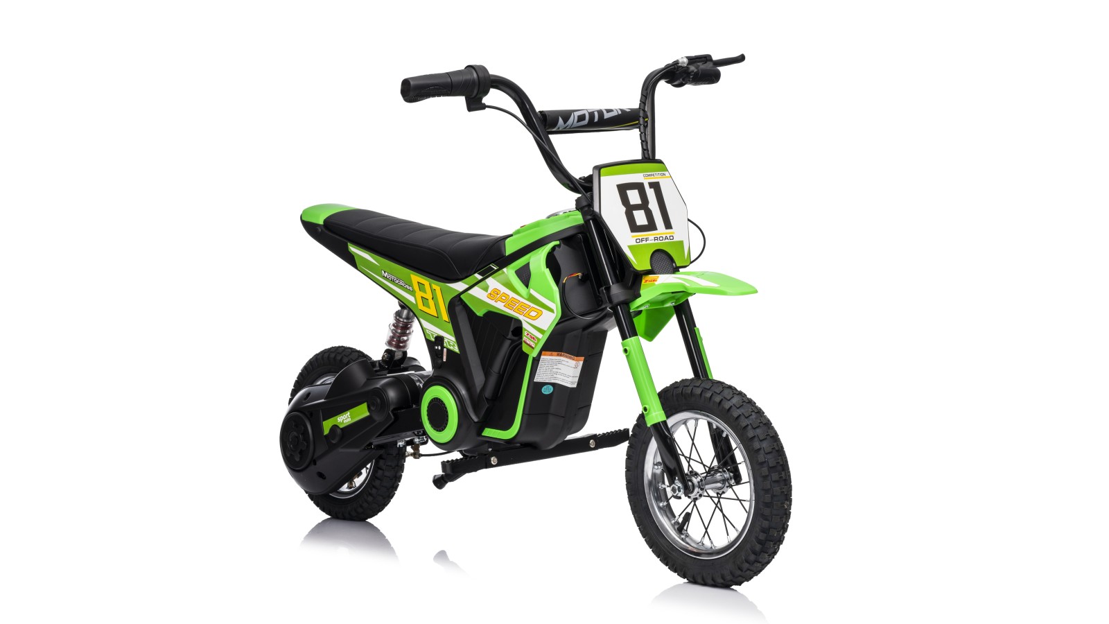 Moto Elettrica per Bambini 24V Nitro GT Motore 350W Ruote Gonfiabili Freno a Disco Sedile Pelle fino a 23-25KM/H portata 63KG