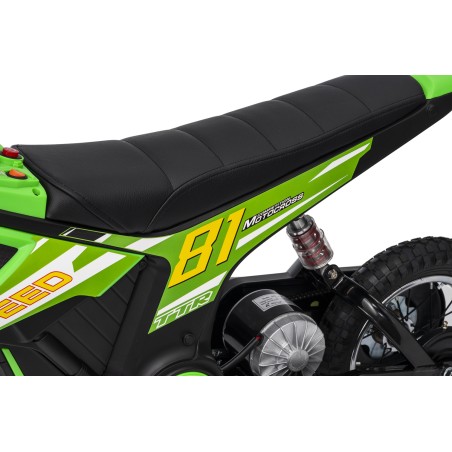 Moto Elettrica per Bambini 24V Nitro GT Motore 350W Ruote Gonfiabili Freno a Disco Sedile Pelle fino a 23-25KM/H portata 63KG