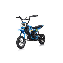 Moto Elettrica per Bambini 24V Nitro GT Motore 350W Ruote Gonfiabili Freno a Disco Sedile Pelle fino a 23-25KM/H portata 63KG