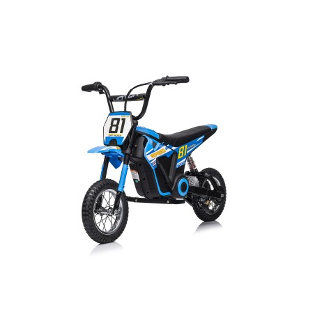 Moto Elettrica per Bambini 24V Nitro GT Motore 350W Ruote Gonfiabili Freno a Disco Sedile Pelle fino a 23-25KM/H portata 63KG