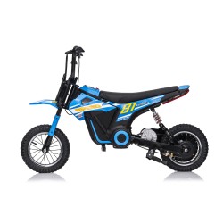 Moto Elettrica per Bambini 24V Nitro GT Motore 350W Ruote Gonfiabili Freno a Disco Sedile Pelle fino a 23-25KM/H portata 63KG