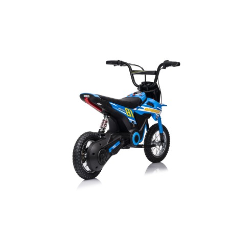Moto Elettrica per Bambini 24V Nitro GT Motore 350W Ruote Gonfiabili Freno a Disco Sedile Pelle fino a 23-25KM/H portata 63KG