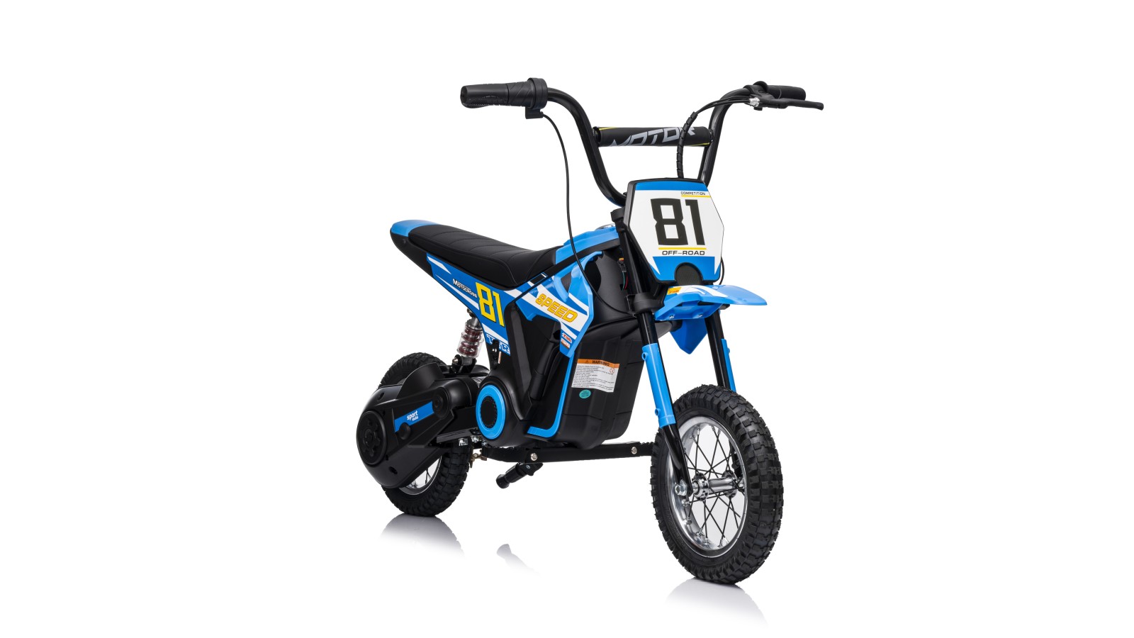 Moto Elettrica per Bambini 24V Nitro GT Motore 350W Ruote Gonfiabili Freno a Disco Sedile Pelle fino a 23-25KM/H portata 63KG