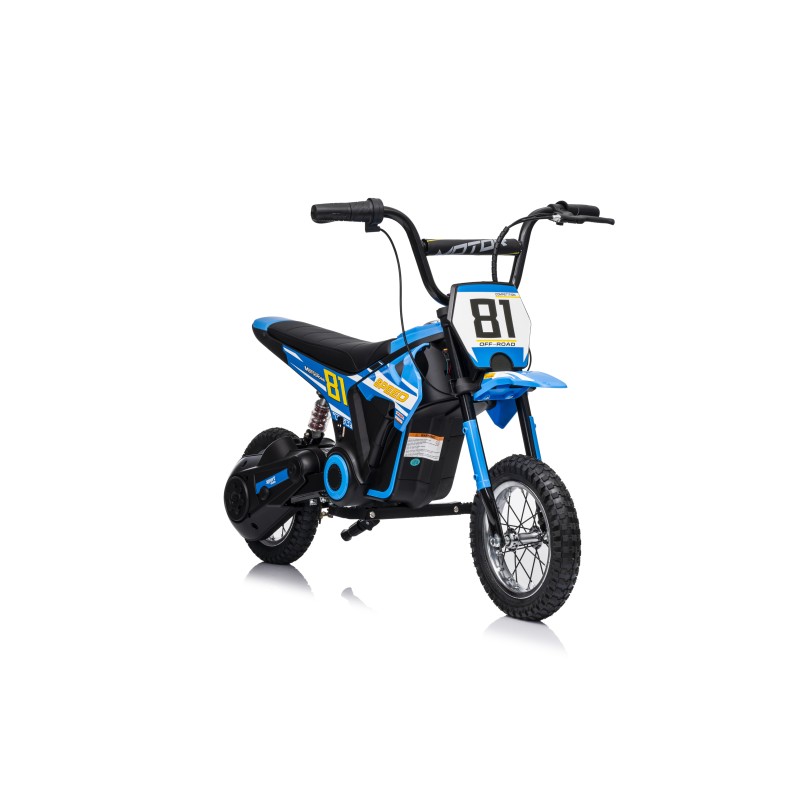 Moto Elettrica per Bambini 24V Nitro GT Motore 350W Ruote Gonfiabili Freno a Disco Sedile Pelle fino a 23-25KM/H portata 63KG