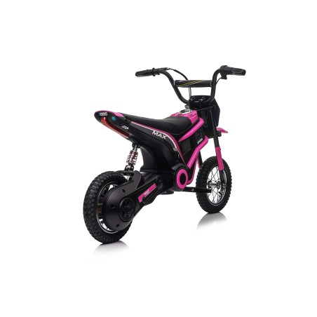 Moto Elettrica per Bambini 24V Raptor X Da 350W Ruote Gonfiabili Freno a Disco Sedile Pelle fino 23-25KM/H portata 63KG Reosa