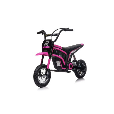 Moto Elettrica per Bambini 24V Raptor X Da 350W Ruote Gonfiabili Freno a Disco Sedile Pelle fino 23-25KM/H portata 63KG Reosa
