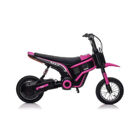 Moto Elettrica per Bambini 24V Raptor X Da 350W Ruote Gonfiabili Freno a Disco Sedile Pelle fino 23-25KM/H portata 63KG Reosa
