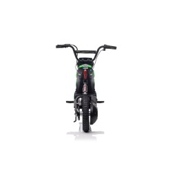 Moto Elettrica per Bambini 24V Raptor X Da 350W Ruote Gonfiabili Freno a Disco Sedile Pelle fino 23-25KM/H portata 63KG Verde