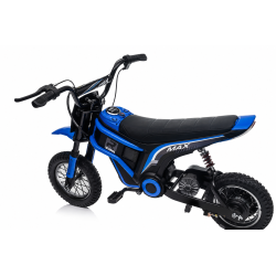 Moto Elettrica per Bambini 24V Raptor X Da 350W Ruote Gonfiabili Freno a Disco Sedile Pelle fino 23-25KM/H portata 63KG Blue