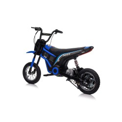 Moto Elettrica per Bambini 24V Raptor X Da 350W Ruote Gonfiabili Freno a Disco Sedile Pelle fino 23-25KM/H portata 63KG Blue