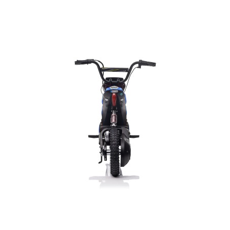 Moto Elettrica per Bambini 24V Raptor X Da 350W Ruote Gonfiabili Freno a Disco Sedile Pelle fino 23-25KM/H portata 63KG Blue