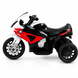 Moto Elettrica per Bambini 18-36 Mesi 6V BMW  S1000RR Sedile Pelle Suoni e Luci portata 20KG Red