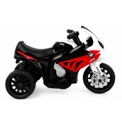 Moto Elettrica per Bambini 18-36 Mesi 6V BMW  S1000RR Sedile Pelle Suoni e Luci portata 20KG Red