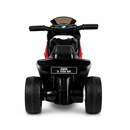 Moto Elettrica per Bambini 18-36 Mesi 6V BMW  S1000RR Sedile Pelle Suoni e Luci portata 20KG Red
