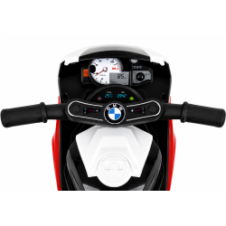 Moto Elettrica per Bambini 18-36 Mesi 6V BMW  S1000RR Sedile Pelle Suoni e Luci portata 20KG Red