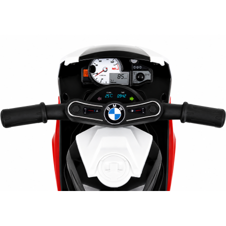 Moto Elettrica per Bambini 18-36 Mesi 6V BMW  S1000RR Sedile Pelle Suoni e Luci portata 20KG Red