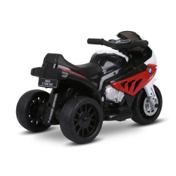 Moto Elettrica per Bambini 18-36 Mesi 6V BMW  S1000RR Sedile Pelle Suoni e Luci portata 20KG Red